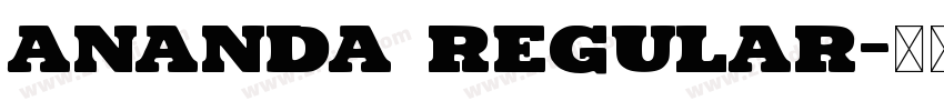 Ananda Regular字体转换